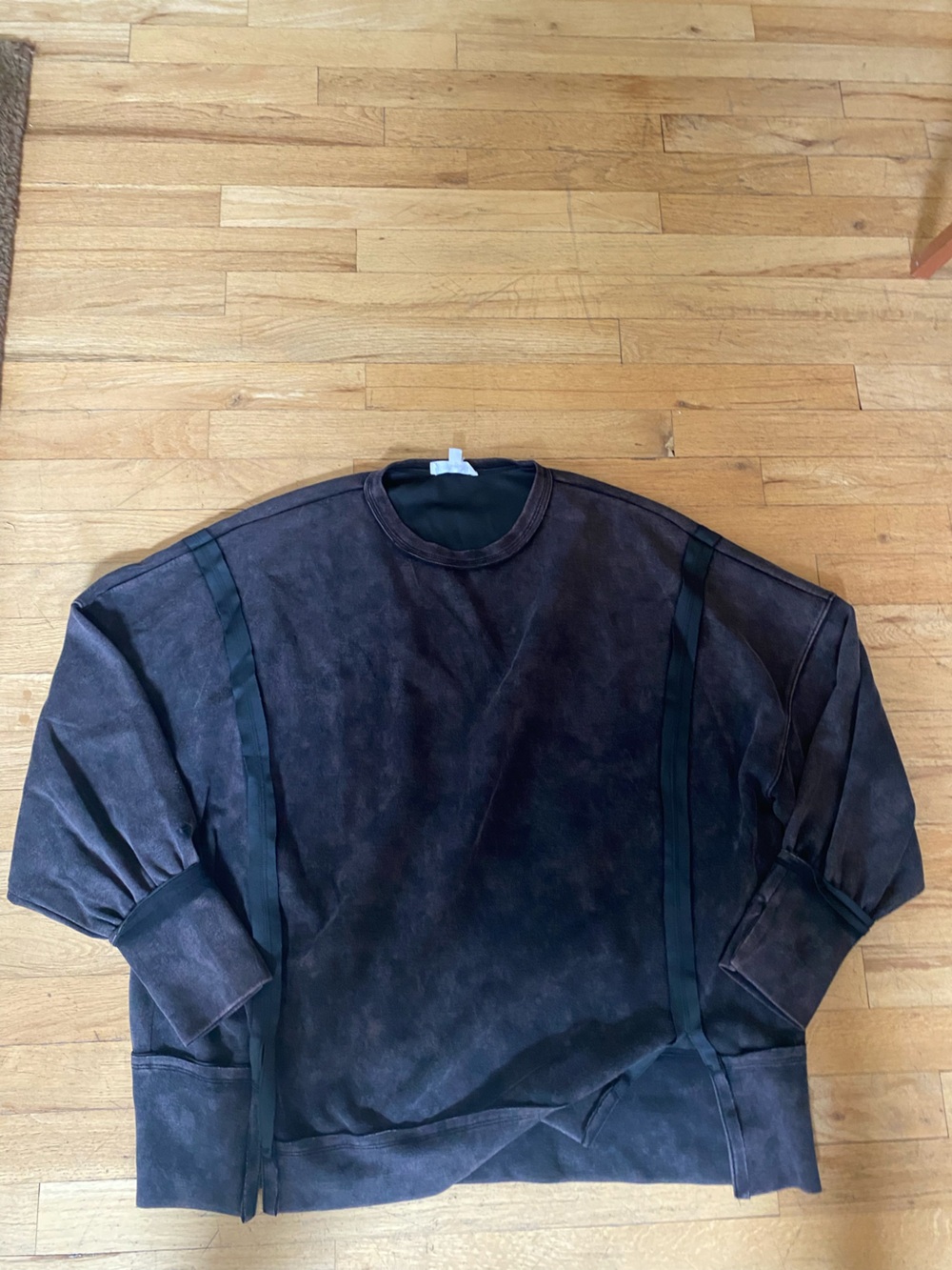 Sewn + Seen sweatshirt. Like a brownish/blackish gray. Great detail. Size large